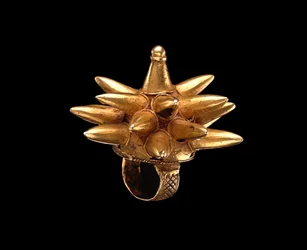 Ring, Ghana Pobřeží slonoviny, kolem roku 1935 (zlato)